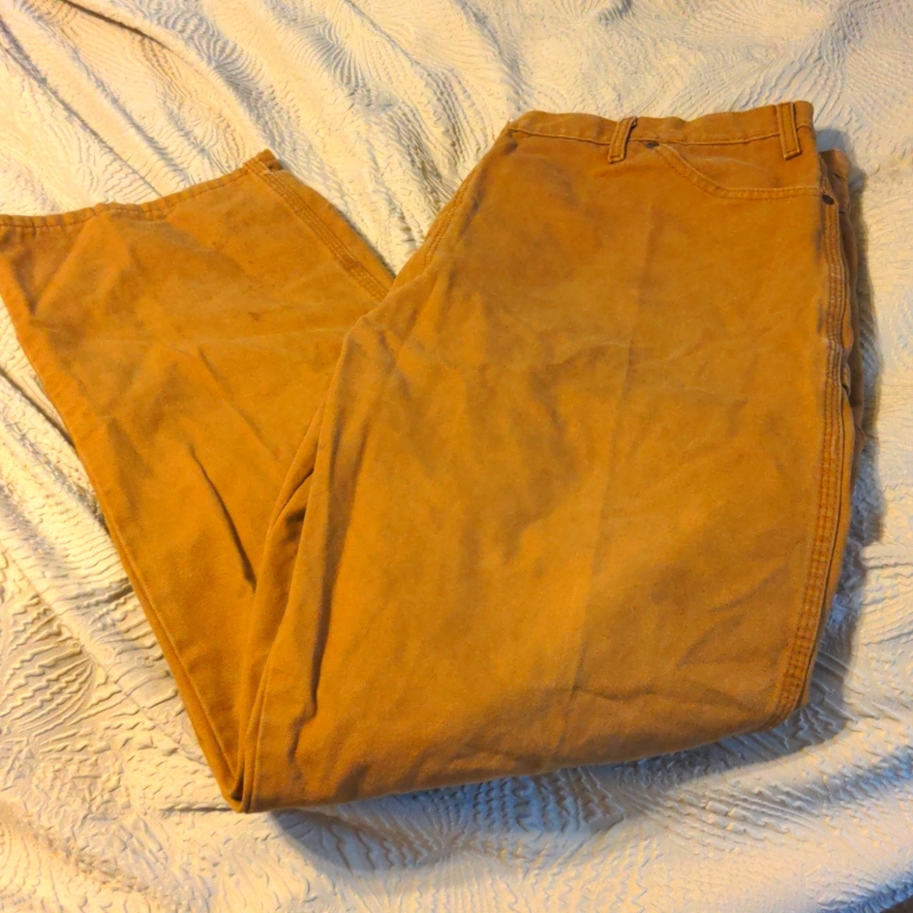 Dickies work pants 42 x 32 men's good used condition tan duck